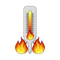 quente fogo com quente temperatura ilustração vetor