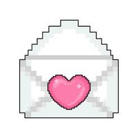 pixel amor ilustração vetor