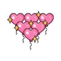 pixel amor ilustração vetor