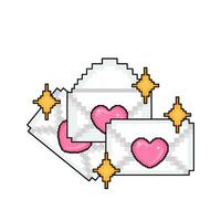 pixel amor ilustração vetor