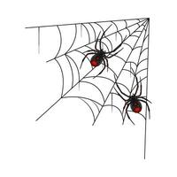 aranha vermelho dentro aranha rede ilustração vetor