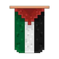 livre bandeira Palestina ilustração vetor