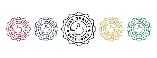 logotipo ou ícone recomendado do melhor vendedor e melhor preço vetor