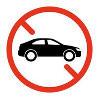 carro proibido sinal, proibição estacionamento transporte. parque restrição para carro. banimento, não permitido, Pare automóvel símbolo. não estacionamento veículo. vetor placa