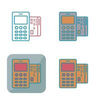 ícone de vetor de máquina de cartão