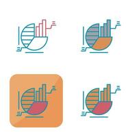 ícone de vetor de gráfico de pizza