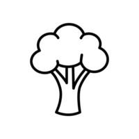 brócolis ícone. simples esboço estilo. vegetal, plantar, saudável, natural, orgânico, dieta, fresco, Comida conceito. fino linha símbolo. vetor ilustração isolado em branco fundo.