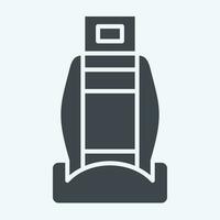 ícone carro assentos. relacionado para carro partes símbolo. glifo estilo. simples Projeto editável. simples ilustração vetor