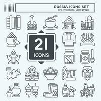 ícone conjunto Rússia. relacionado para Educação símbolo. linha estilo. simples Projeto editável. simples ilustração vetor