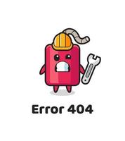 erro 404 com o mascote fofinho da dinamite vetor