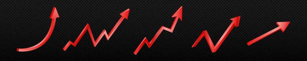 seta crescimento gráfico. mercado aumentar vetor