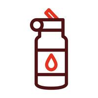 água garrafa vetor Grosso linha dois cor ícones para pessoal e comercial usar.