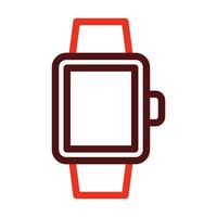 relógio inteligente vetor Grosso linha dois cor ícones para pessoal e comercial usar.