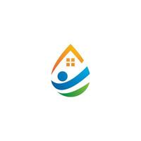 logotipo da gota de água vetor