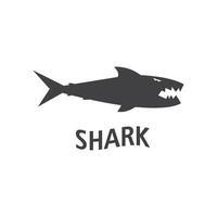 ilustração do logotipo do tubarão vetor