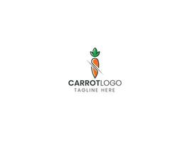 design de logotipo de cenoura vetor