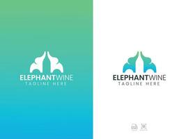 elefante vinho logotipo Projeto vetor