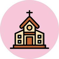 ilustração de design de ícone de vetor de igreja