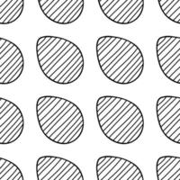padrão sem emenda feito de ilustração de ovos de páscoa desenhados à mão vetor