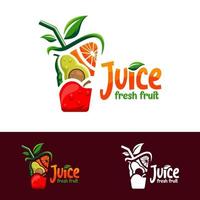 logotipo de suco fresco vetor