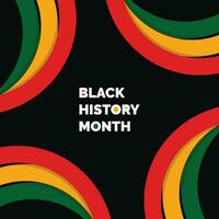 Preto história mês africano americano história celebração, social meios de comunicação publicar, postar projeto, bandeira, cartão, poster vetor