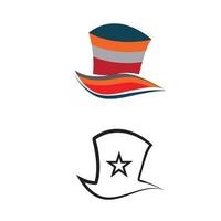 varinha chapéu mágico logotipo modelo vetor símbolo design