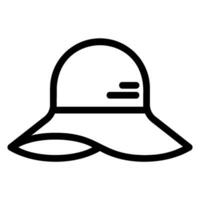 ícone de linha de chapéu de pamela vetor