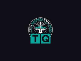 moderno tq médico logotipo ícone, monograma tq logotipo carta Projeto para clínica vetor