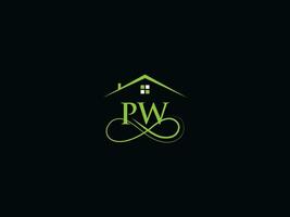 construção pw luxo logotipo, real Estado pw logotipo ícone vetor para você o negócio