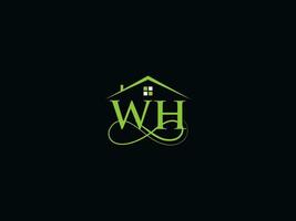 moderno wh real Estado logotipo, luxo wh logotipo ícone vetor para construção o negócio