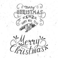 design de letras de feliz natal. ilustração vetorial. vetor