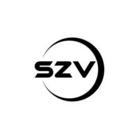szv carta logotipo projeto, inspiração para uma único identidade. moderno elegância e criativo Projeto. marca d'água seu sucesso com a impressionante isto logotipo. vetor