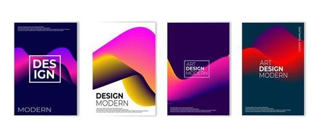 conjunto de designs de capa de vetor mínimo. modelos de poster do futuro