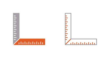 ícone de vetor de régua quadrada