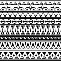 conjunto do maori polinésio tatuagem pulseiras fronteira. tribal manga desatado padronizar vetor. samoano pulseira tatuagem Projeto frente braço ou pé. vetor