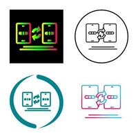 ícone de vetor de transferência de dados