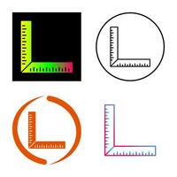 ícone de vetor de régua quadrada