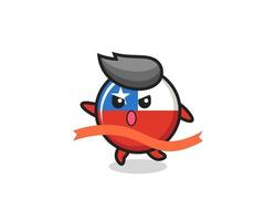 ilustração fofa do emblema da bandeira do Chile está chegando ao fim vetor