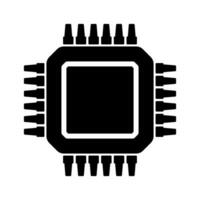 eletrônico lasca vetor ícone isolado em branco fundo. computador lasca ícone, CPU microprocessador lasca ícone.