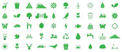 ecológico conjunto ícones. vetor ilustração