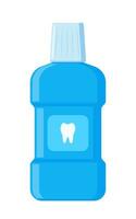 enxaguatório bucal, hortelã líquido para lavagem boca. oral Cuidado equipamento. higiene produtos. vetor ilustração.