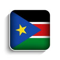 vetor quadrado sul Sudão bandeira ícone