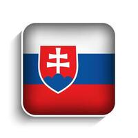 vetor quadrado Eslováquia bandeira ícone
