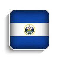 vetor quadrado el salvador bandeira ícone