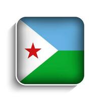 vetor quadrado djibouti bandeira ícone