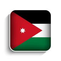 vetor quadrado Jordânia bandeira ícone