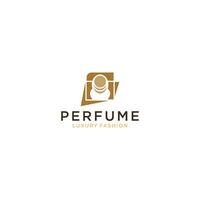 garrafa perfume logotipo modelo. logotipo para Cosmético, beleza, salão, produtos, pele Cuidado. vetor