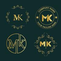 mk logotipo agrupar vetor