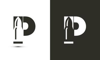 moderno ilustração logotipo Projeto inicial p combinar com bala. vetor