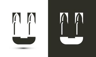 moderno ilustração logotipo Projeto inicial você combinar com bala tomada. vetor